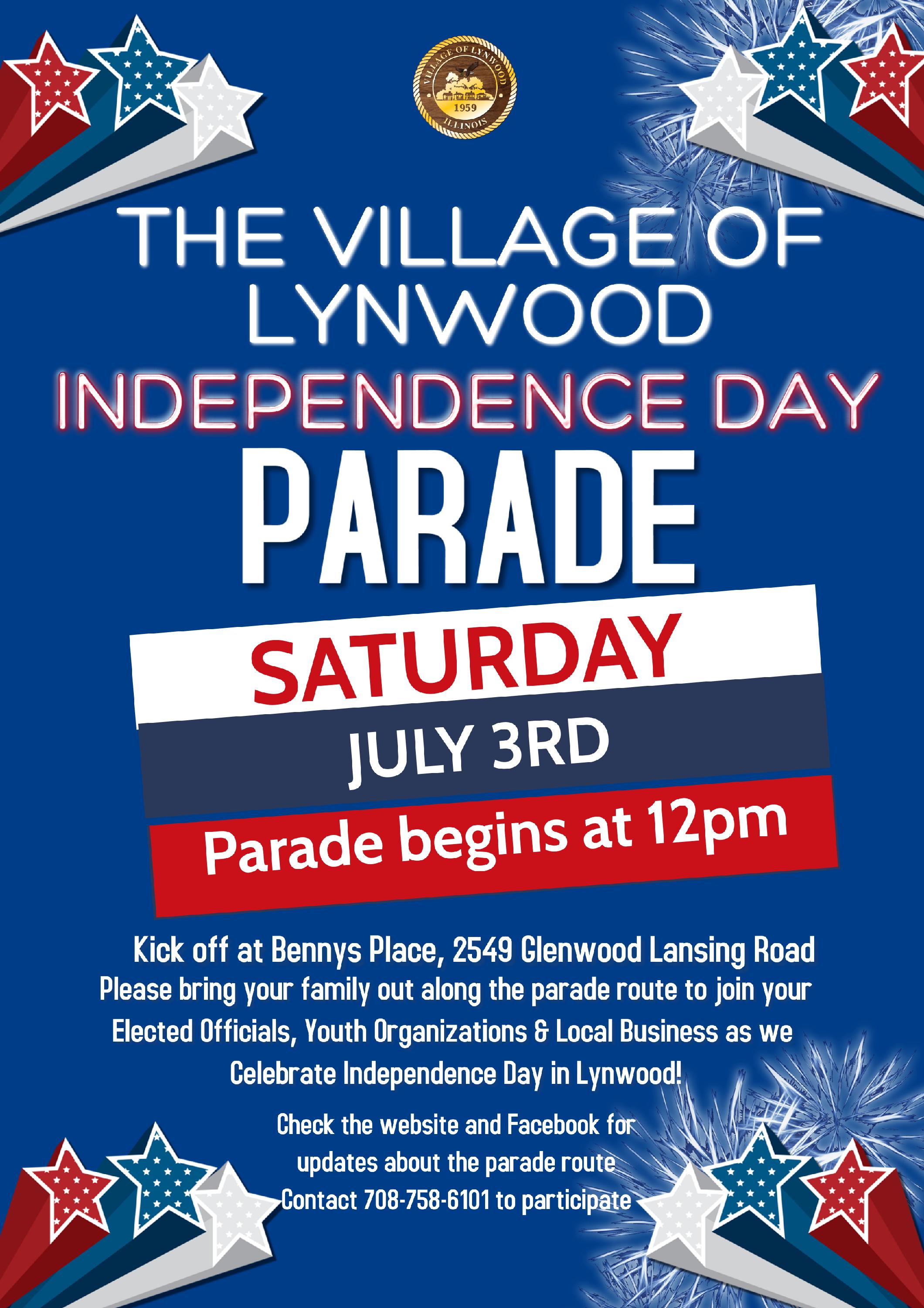 Village of Lynwood Independence Parade 2021- Full Flyer